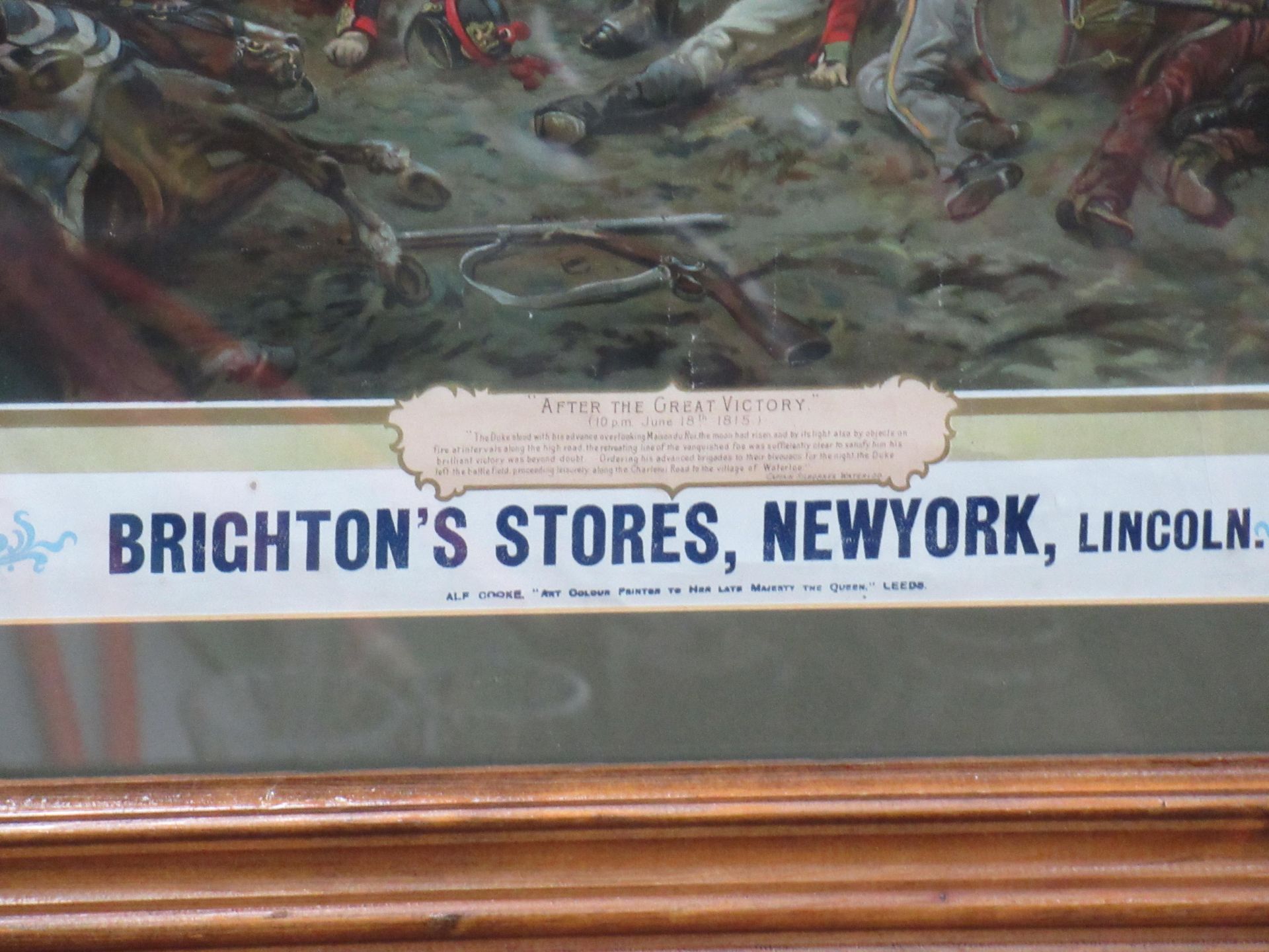Brighton's Stores, New York, Lincoln 'After The Great Victory- 10pm June 18th 1815' 1903 calendar in - Bild 2 aus 5