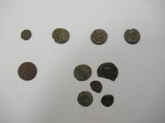 10x various coins including a 30BC coin