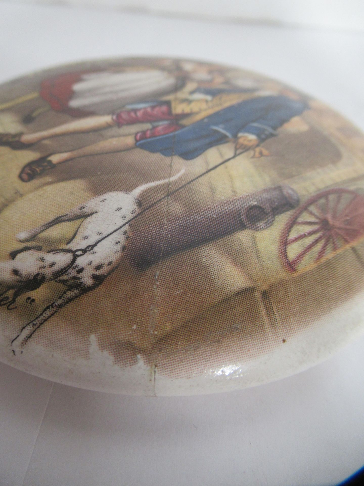 6x Prattware ceramic lids including 'Cries of London- Fie Black Cherries', 'That No Jealous Rival Sh - Image 16 of 28