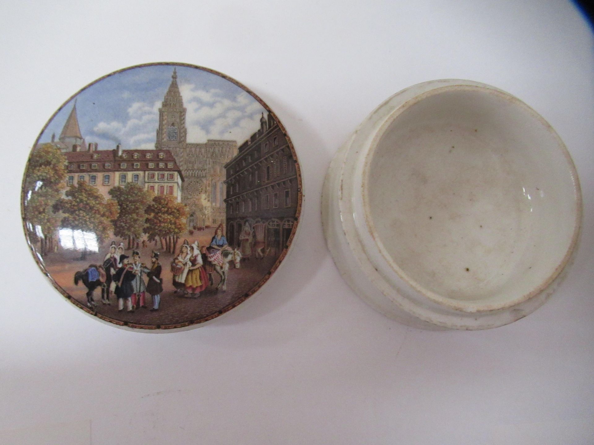6x Prattware ceramic lids including 'Shakespeare House', 'Pegwell Bay', 'Philadelphia Exhibition 187 - Image 15 of 28