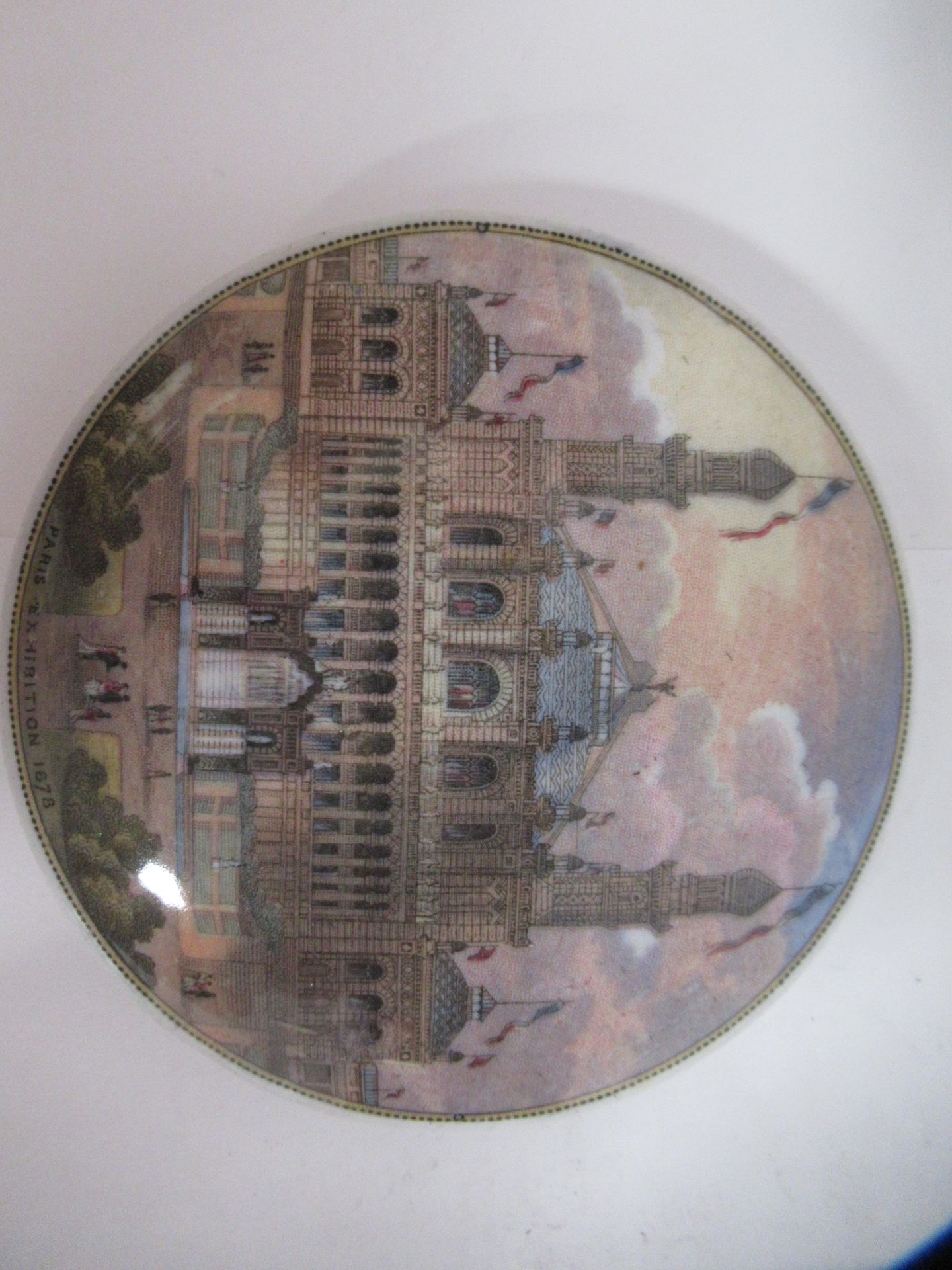 6x Prattware ceramic lids including 'Pegwell Bay', 'Low Life', 'Paris Exhibition 1878', 'Holborn Via - Image 6 of 23