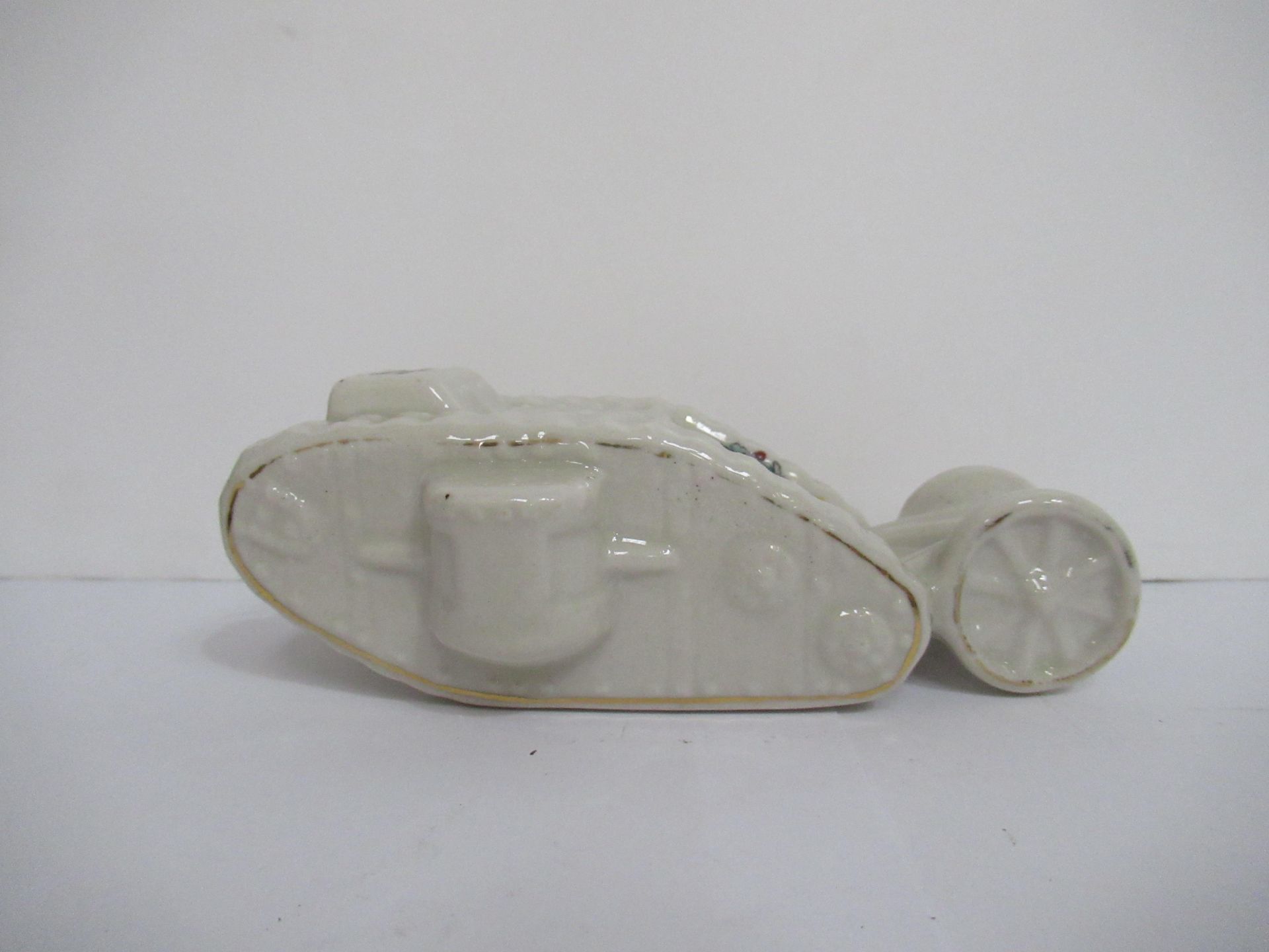 Crested China waterfall heraldic 'model of a British Tank' with Grimsby coat of arms (125mm x 75mm) - Image 3 of 10