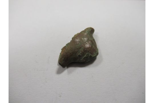 Various metal detecting discoveries including 'bronze hat', wire pins and a ring etc - Image 3 of 18