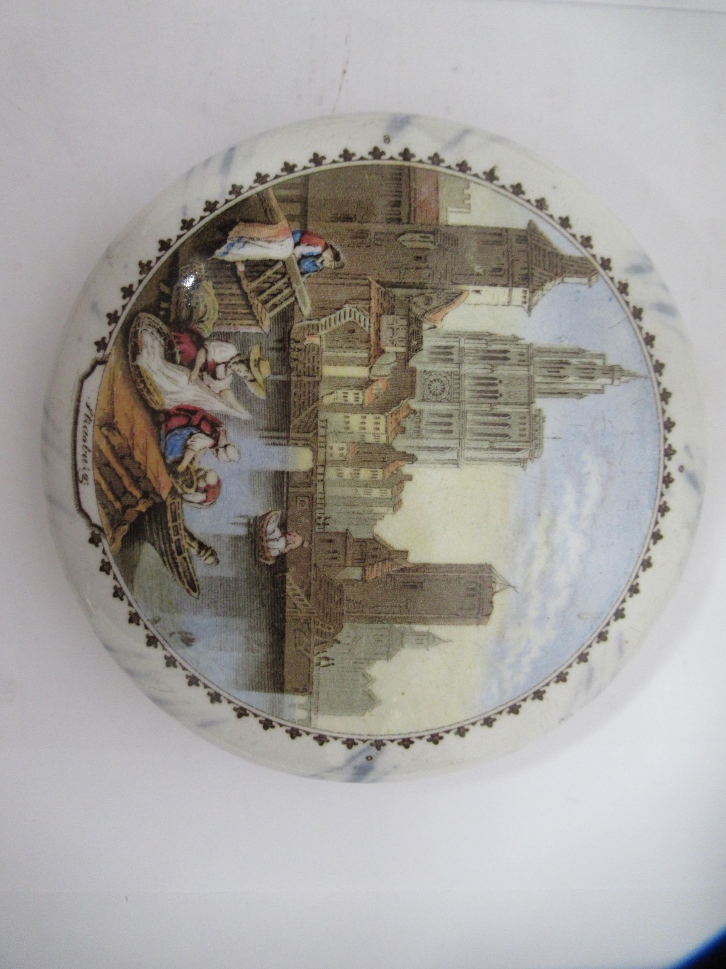 6x Prattware ceramic lids including 'The Residence of Anne Hathaway', 'Strasburg', 'Albert Memorial' - Image 32 of 36