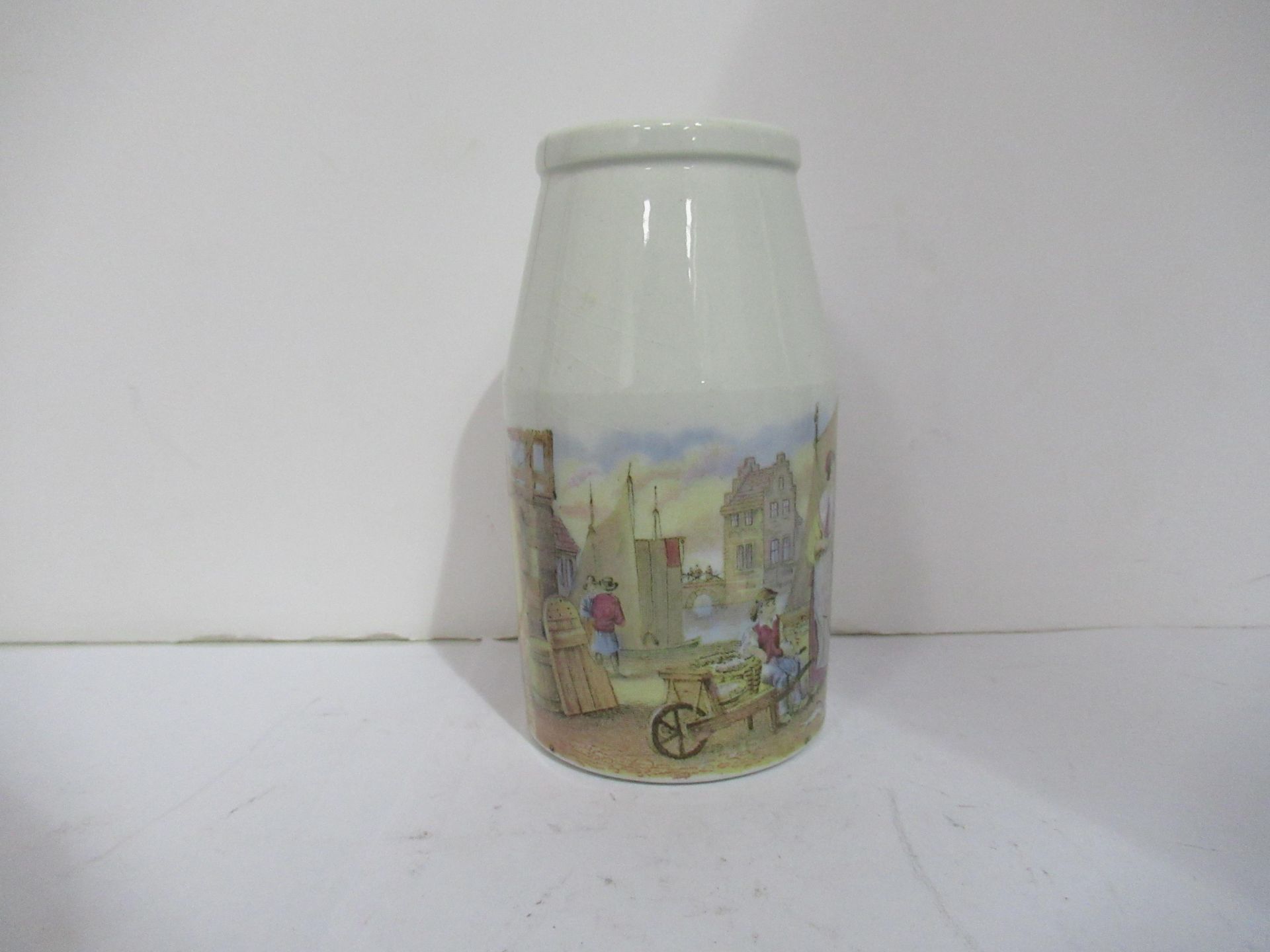 6x Prattware painted jars including one depicting Venice - Image 21 of 42