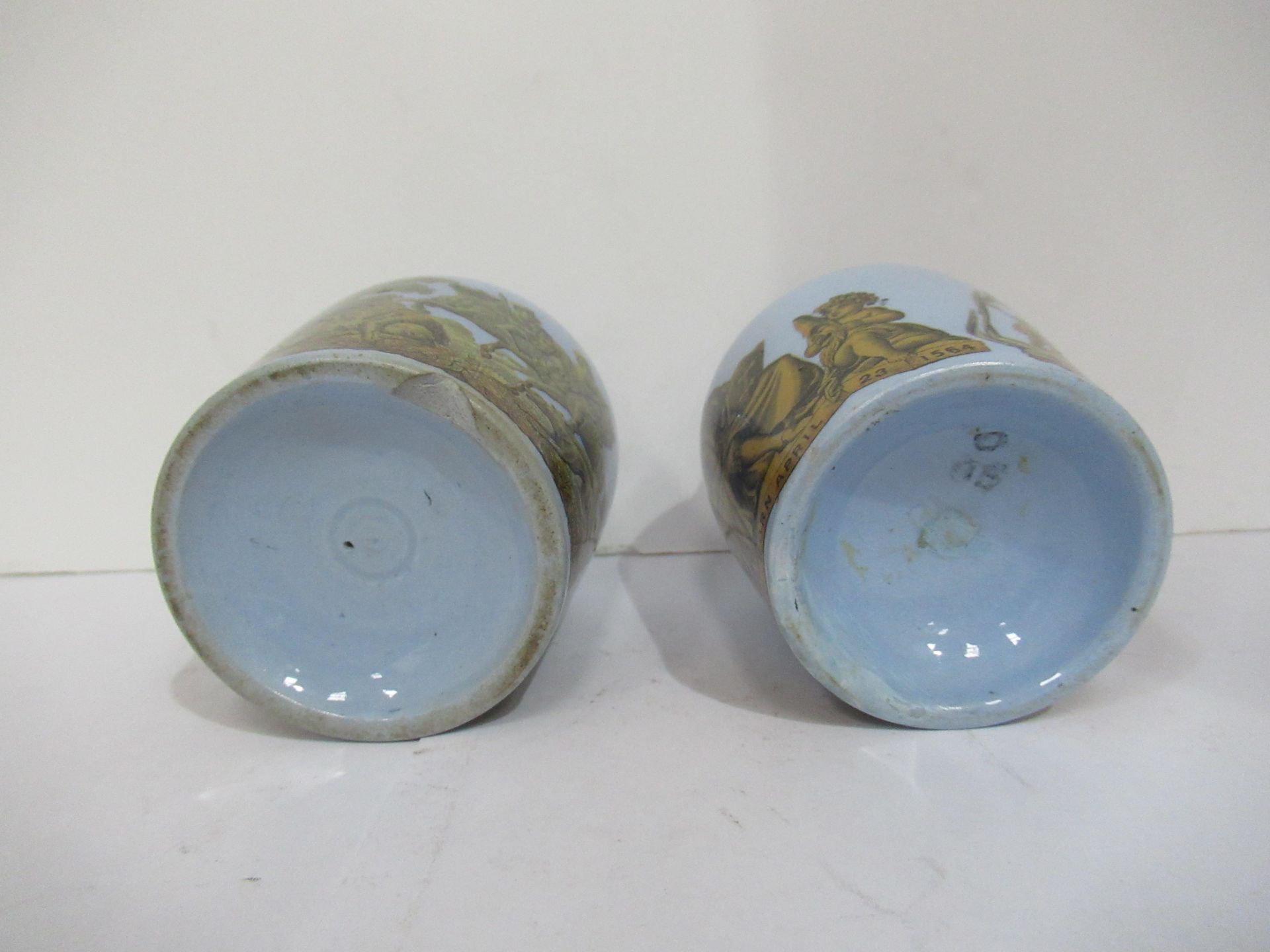 2x Prattware blue jars, one Shakespeare 'The Worlds a Stage' - Image 7 of 27