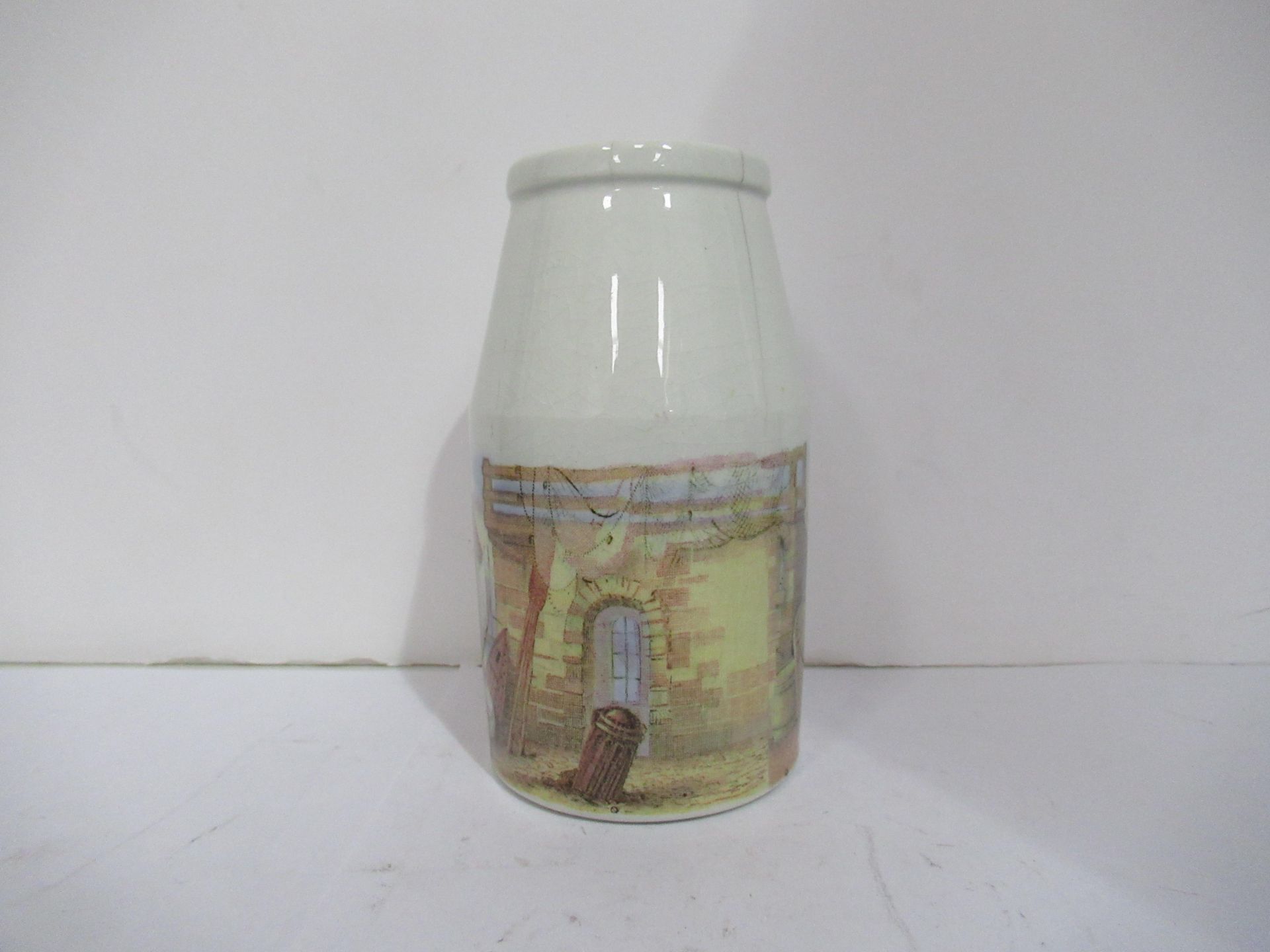 6x Prattware painted jars including one depicting Venice - Image 20 of 42