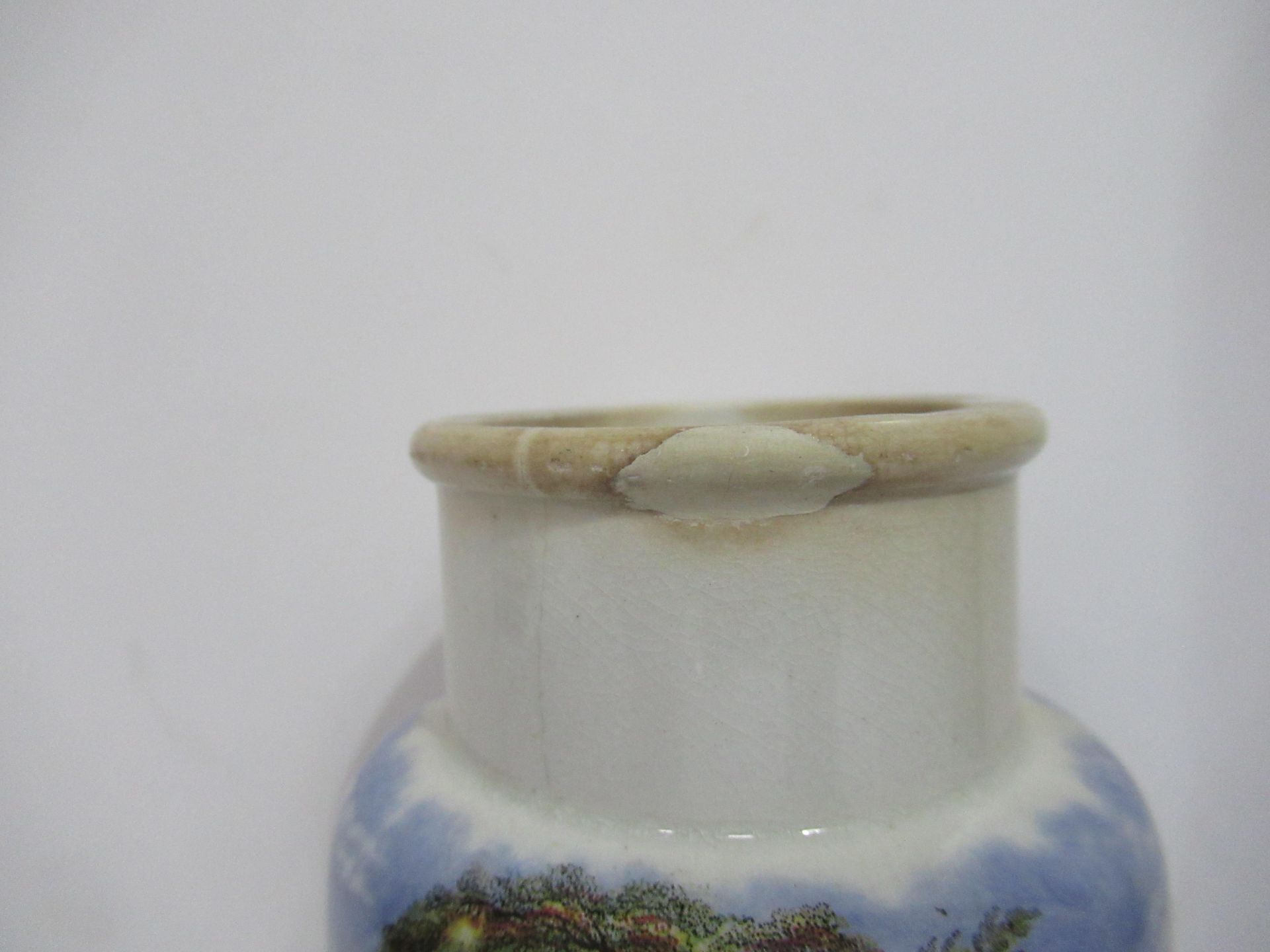 6x Prattware painted jars including one depicting Venice - Image 32 of 42