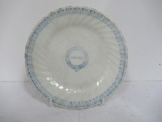 Ceramic Plate with 'Hainton St P.M Church' stamp