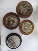 4x Prattware lids including Both Alike, The Cavalier etc