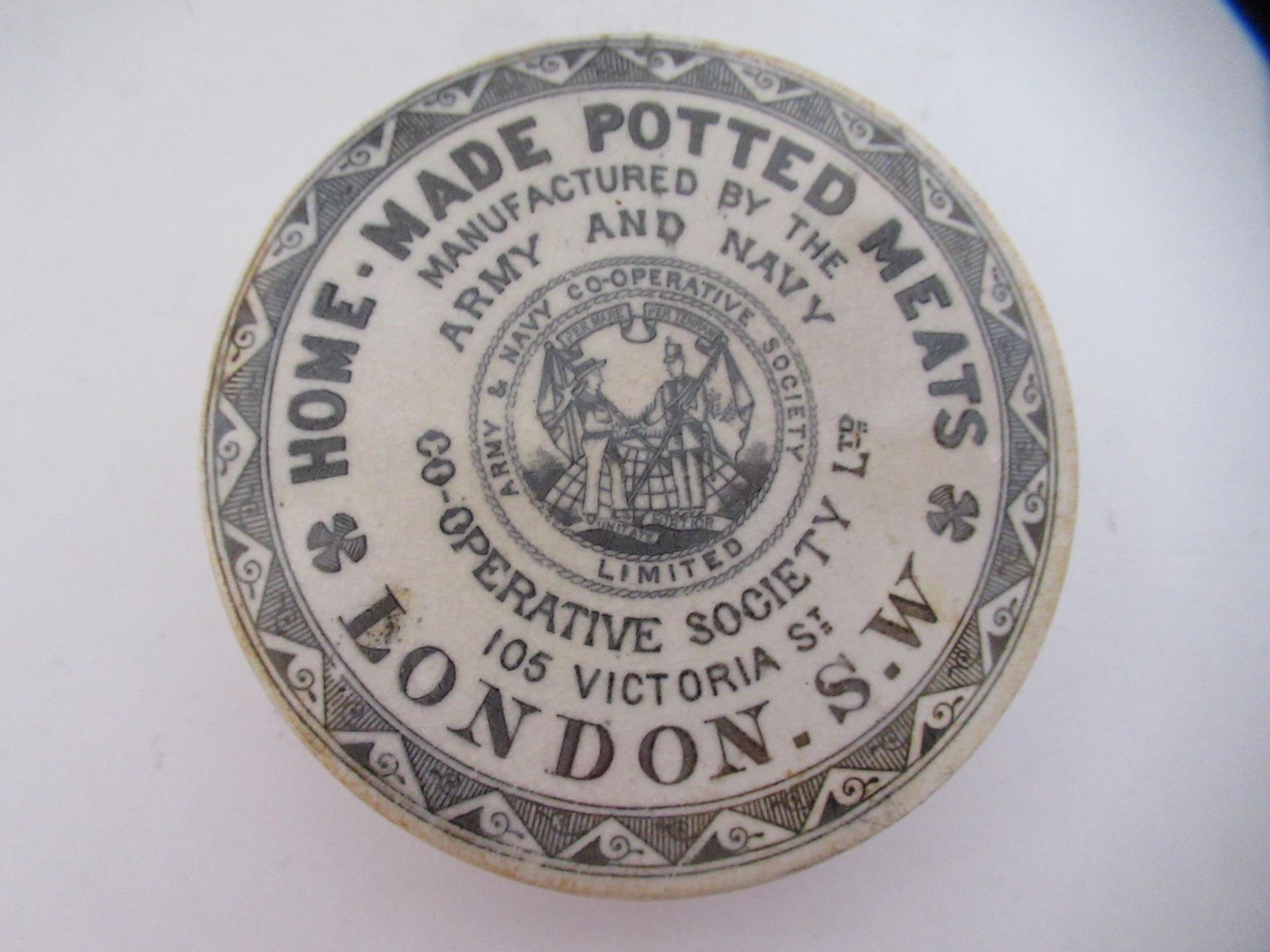 5x Advertising ceramic lids including 'Burgess Anchovy Paste', 'Co-Op Army and Navy potted Meats', ' - Bild 6 aus 20