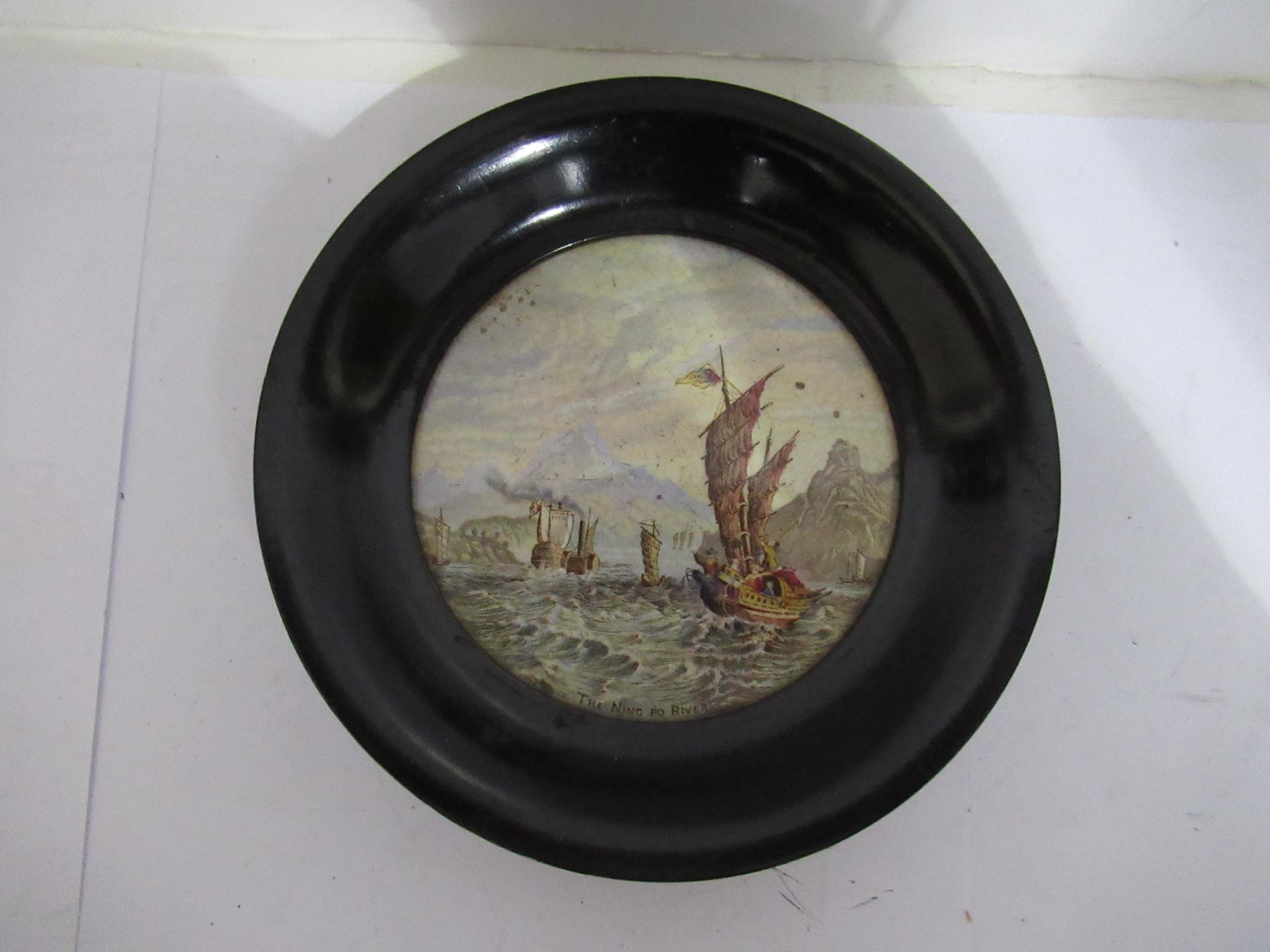 6x Prattware ceramic lids in wooden mounts including 'Philadelphia Exhibition 1878', 'The Ning Po Ri - Image 7 of 15
