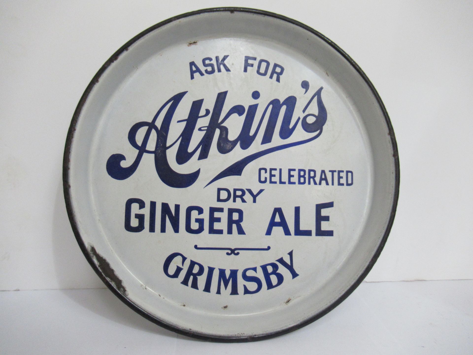 Atkins dry ginger ale advertising metal plate