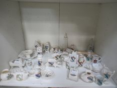 Selection of crested china with Cleethorpes coat of arms