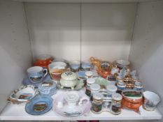 A selection of Cleethorpes lustreware of various colours and designs