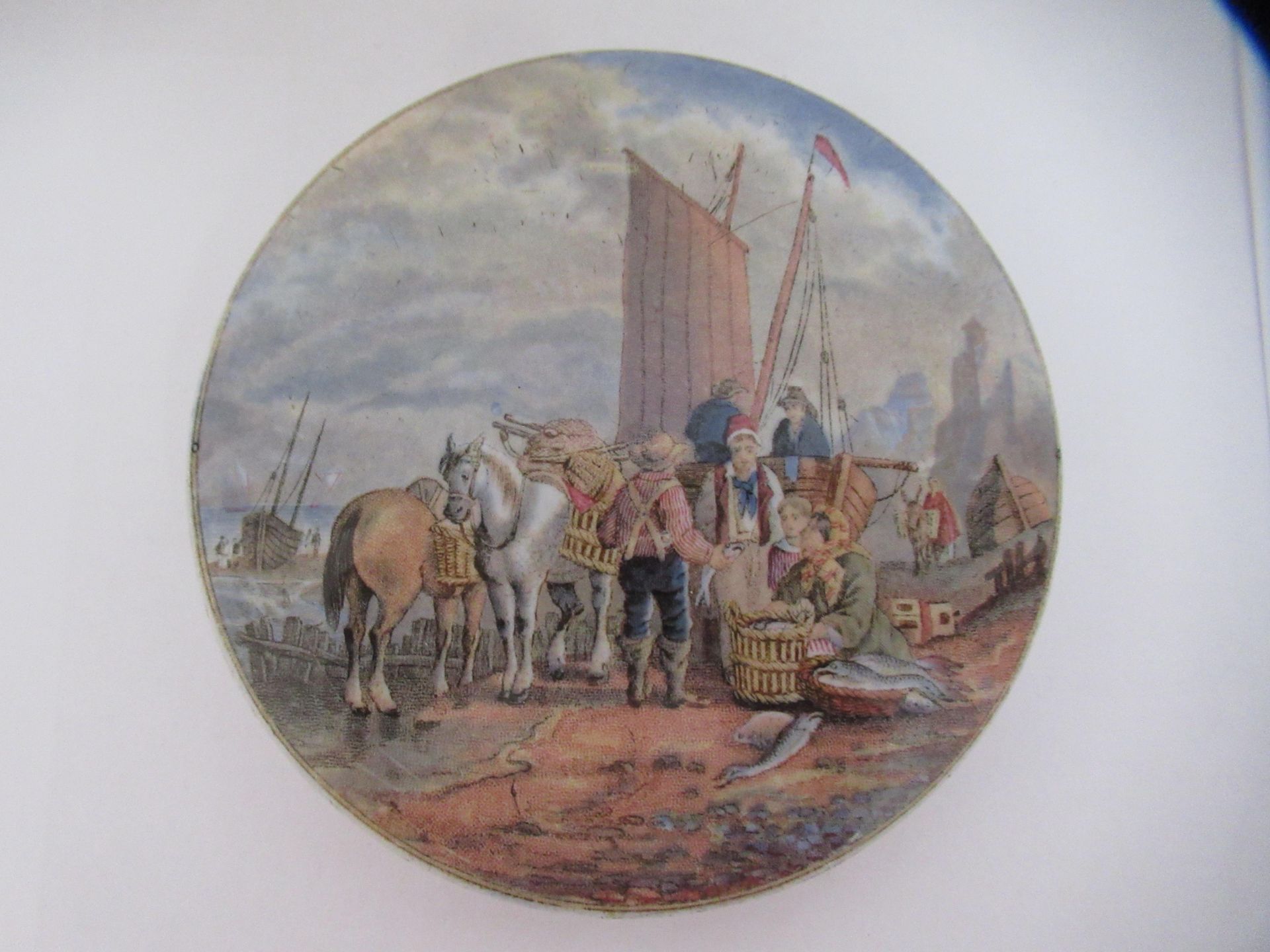 6x Prattware ceramic lids including 'Royal Harbour Ramsgate', 'Uncle Toby', and 'The Times' - Image 25 of 28