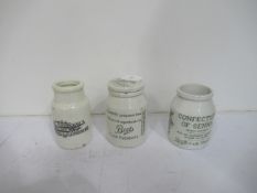 4x ceramic lids from Burgers and Boots for tooth paste and anchovy paste