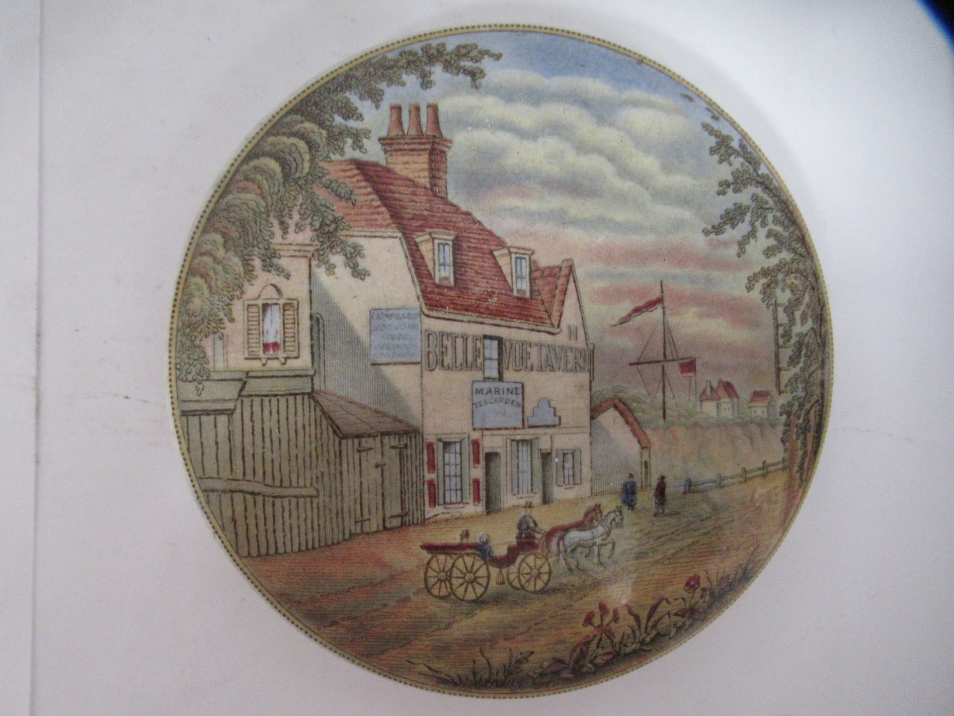 6x Prattware ceramic lids including 'Pegwell Bay', 'Low Life', 'Paris Exhibition 1878', 'Holborn Via - Image 20 of 23