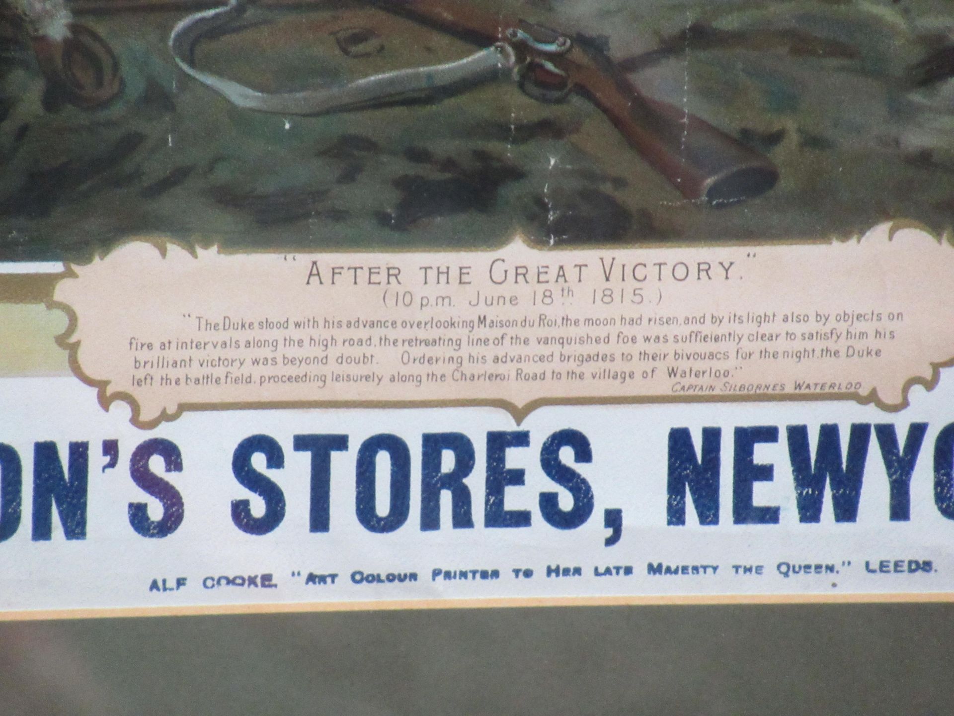 Brighton's Stores, New York, Lincoln 'After The Great Victory- 10pm June 18th 1815' 1903 calendar in - Bild 3 aus 5