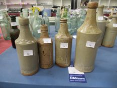 4x stone bottles to include Brough- B&G Brown, Hull- J. Allison, Sheffield- J. Harpless & Co and Sca