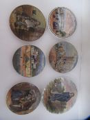 6x Prattware ceramic lids including 'Royal Harbour Ramsgate', 'Uncle Toby', and 'The Times'
