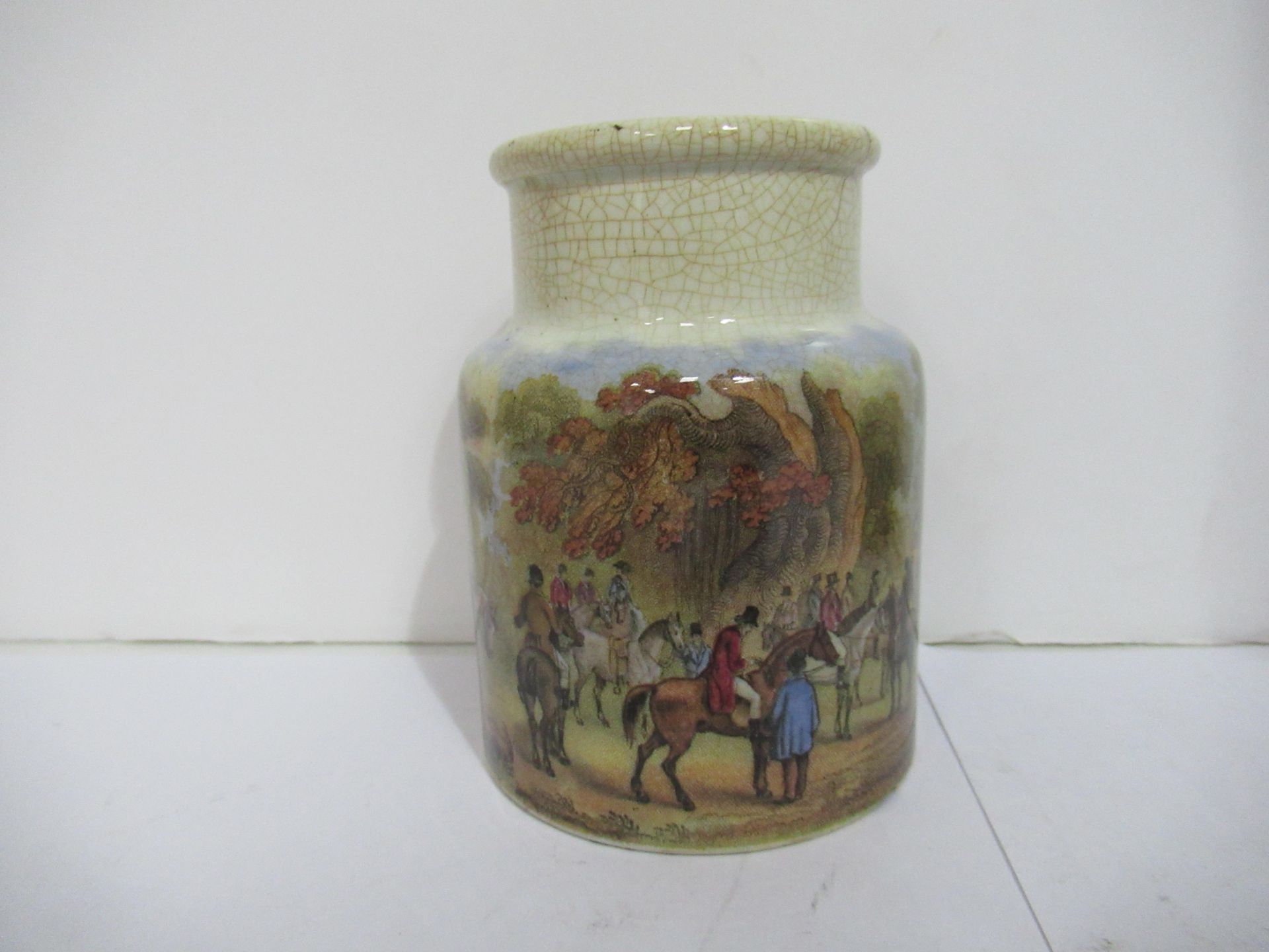 6x Prattware painted jars including one depicting Venice - Image 37 of 42