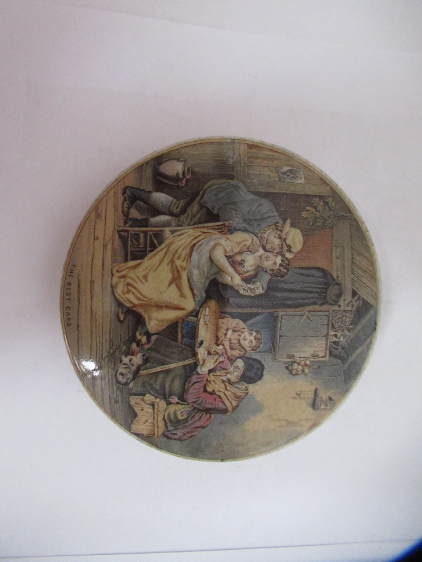 6x Prattware ceramic lids including 'The Best Card', 'Wimbledon July 2nd 1860', 'The Village Wedding - Bild 20 aus 22