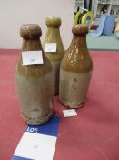 3x Selby Oldridge & Watson Stone bottles