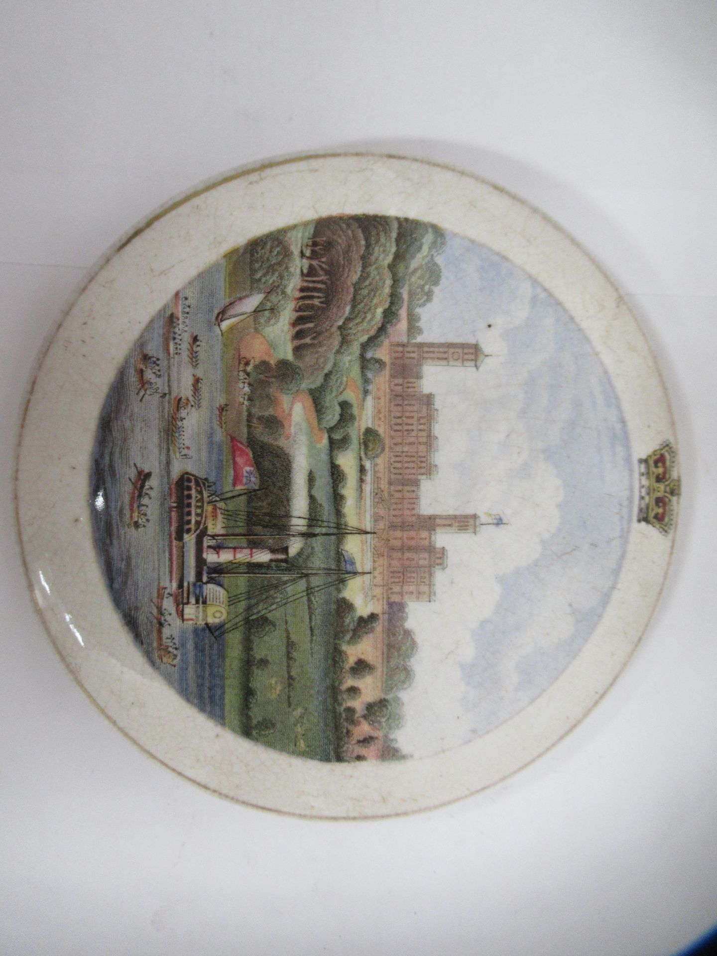 6x Prattware ceramic lids including 'Charing Cross', 'The Game Bag', 'Chapel Royal Savoy Destroyed b - Bild 19 aus 27