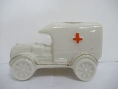 Crested China model of van with Grimsby coat of arms (105mm x 60mm)