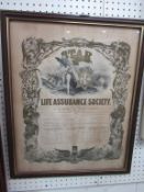 Star Lift Insurance society poster in frame (39cm x 50cm)