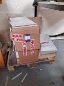 Quantity of laminating sheets, to pallet, as photographed