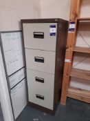 Metal 4 drawer filing cabinet