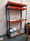 Light duty rack, with 4 shelves, 1400mm wide