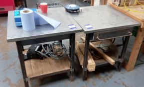 2 x Square Work Tables 700 x 700