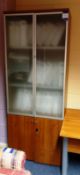 7ft Glass Fronted Cabinet (Contents Not Included)