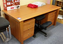 Executive Desk with 2 Pedestals 1800 x 960