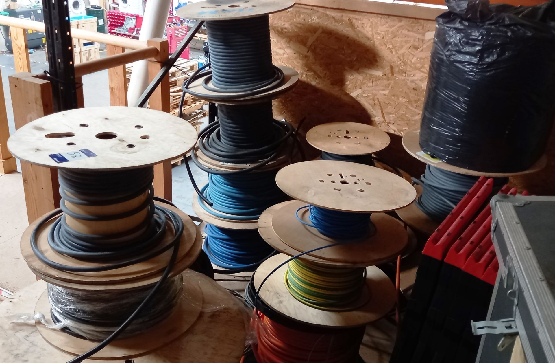 Quantity of Various Reels of Wiring – (Lot requires removal down mezzanine stairs, suitable manpower - Image 2 of 3