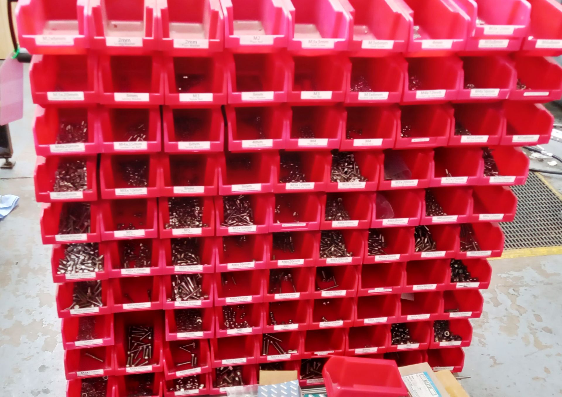 Quantity of Various Nuts & Bolts to Mobile Multi Compartment Trolley - Image 2 of 3