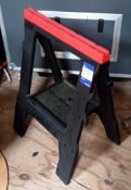 10 x A-Frame Saw Horse Stands – (Lot requires removal down mezzanine stairs, suitable manpower