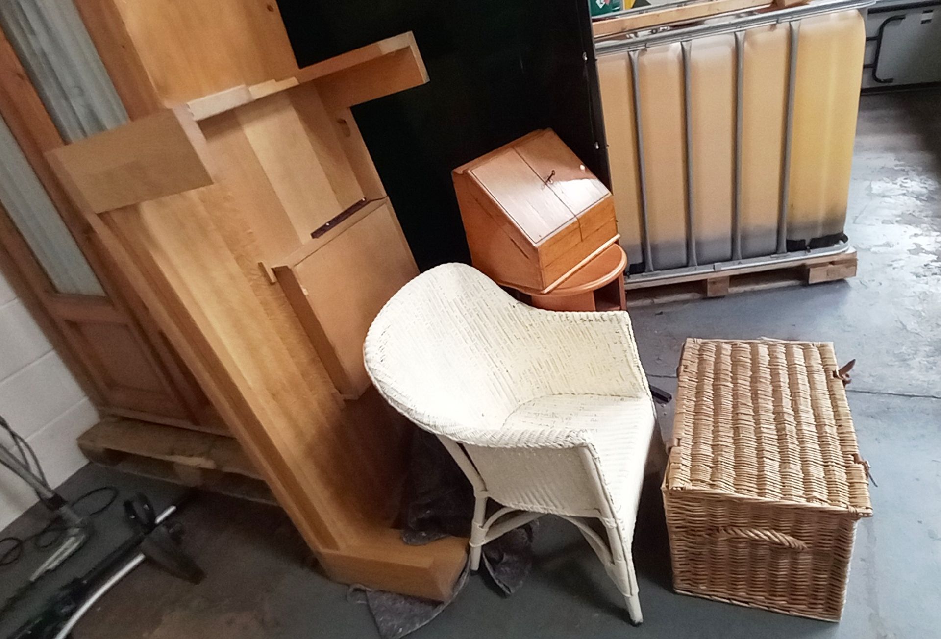Quantity of Various Furniture to include Wardrobe, Table, Wicker Chair & Basket - Image 3 of 3