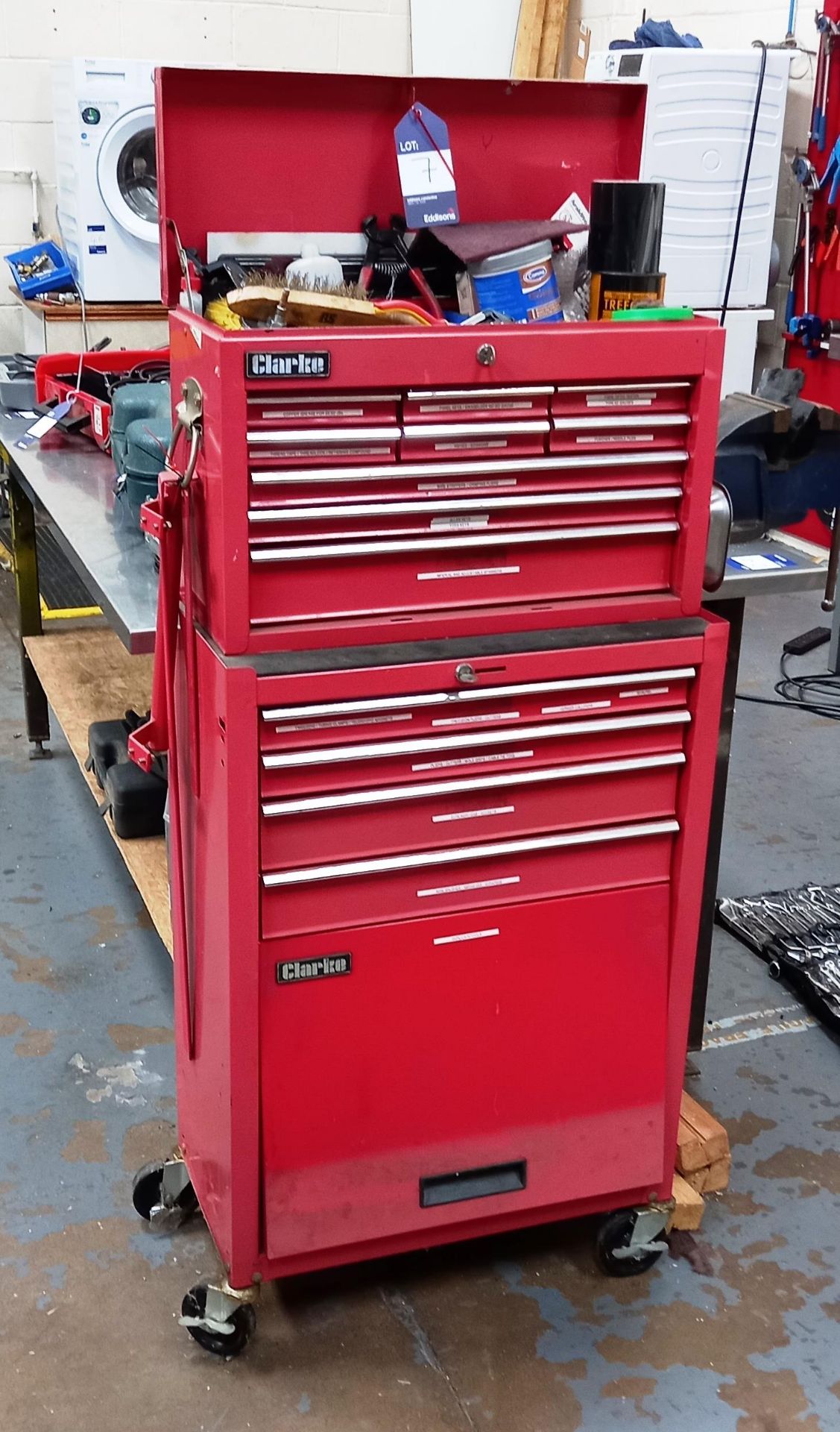 Clarke Mobile Tool Box & Contents to Include Various Tools