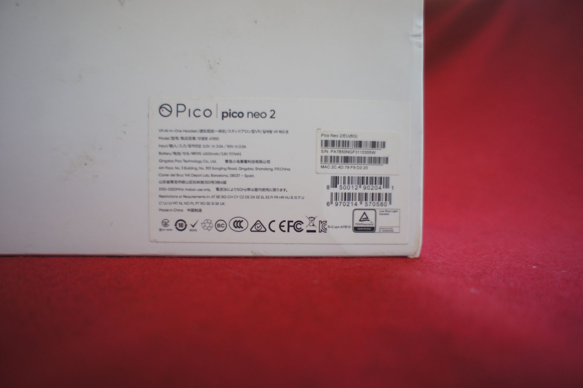 Pico Neo 2 VR headset, Asset Number C10, S/N PA7B5 - Image 2 of 3