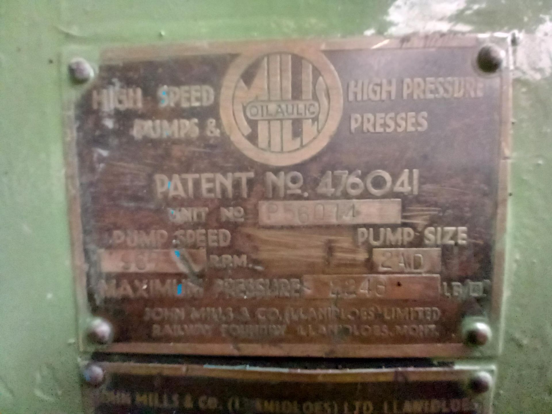 Mills 60 Tonnes C Frame Hydraulic Press - Image 3 of 4