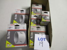 (8) Bosch Unused HSS Cobalt Holesaws