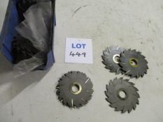 (12) 5" x 3/16" x 1" Bore Side Chip Clearance Saws, Staggered Tooth, 8 Teeth (Unused)