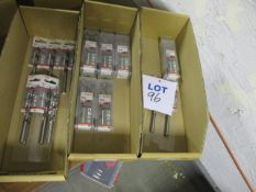 (41) Assorted Bosch HSS-G, D338 Jobber Drills; Retail packed (Unused)