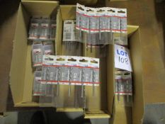 (100) Assorted Bosch Cobalt & HSS-G, D338 Jobber Drills; Retail packed (Unused)