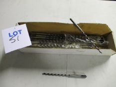 (50) 6mm dia., x 205mm long Unused, SDS Wood Auger Bits