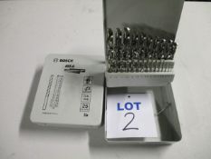 (2 Sets) Bosch Unused HSS-G Jobber Drills